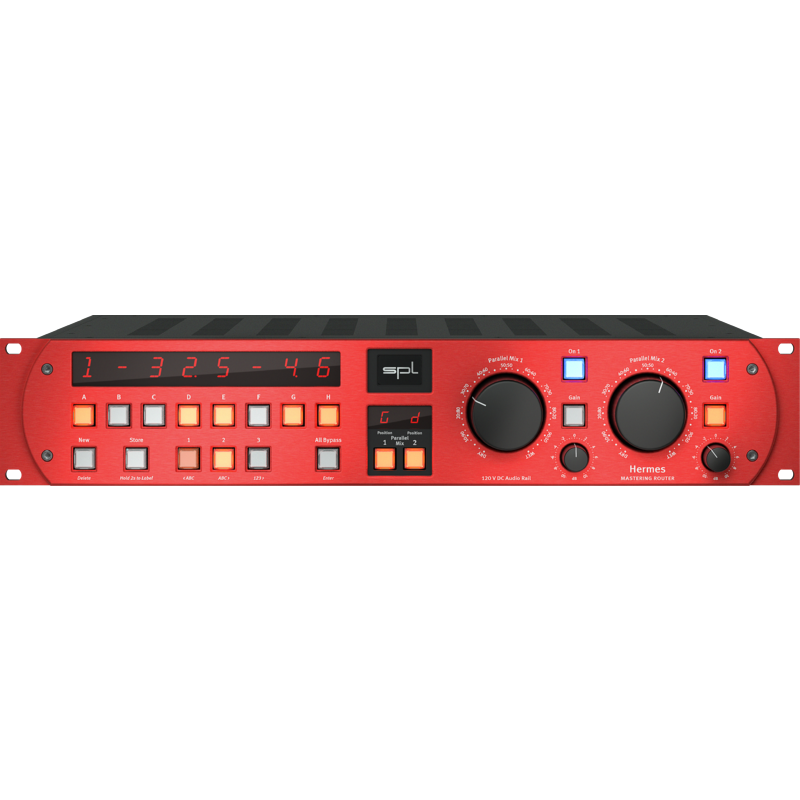SPL - Mastering Router con teconologia mastering 120V, fino ad 8 punti insert, due parallel mix inseribili, 3 memorie, display