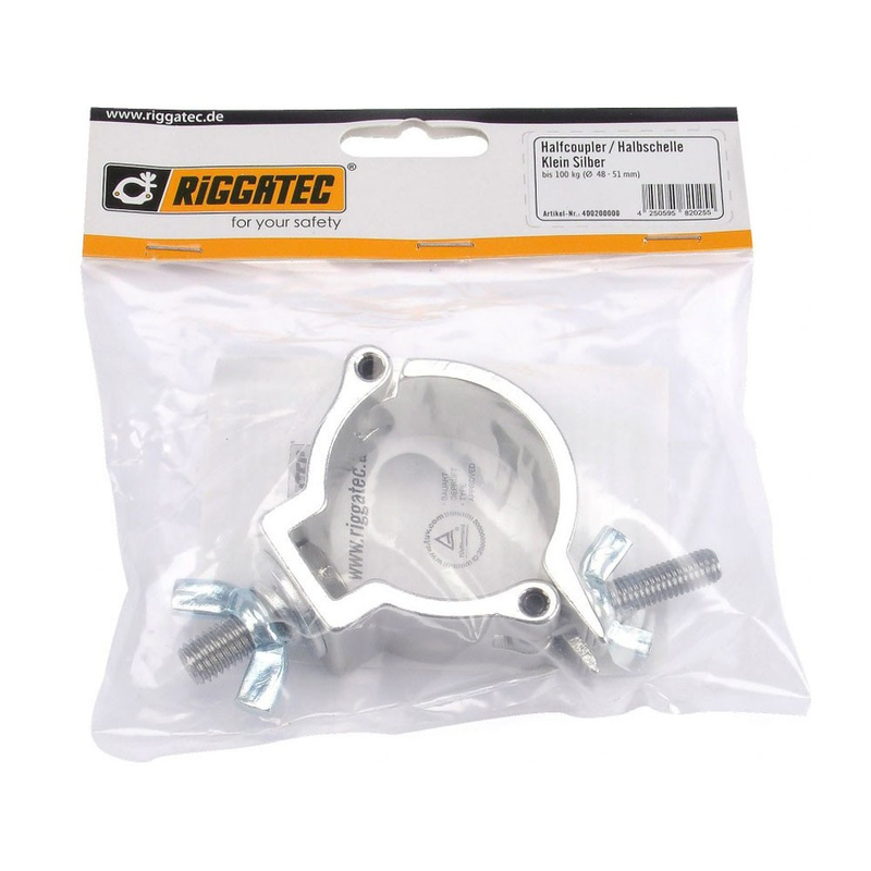 RIGGATEC - Half Coupler piccolo color argento fino a 100 kg (48-51 mm)