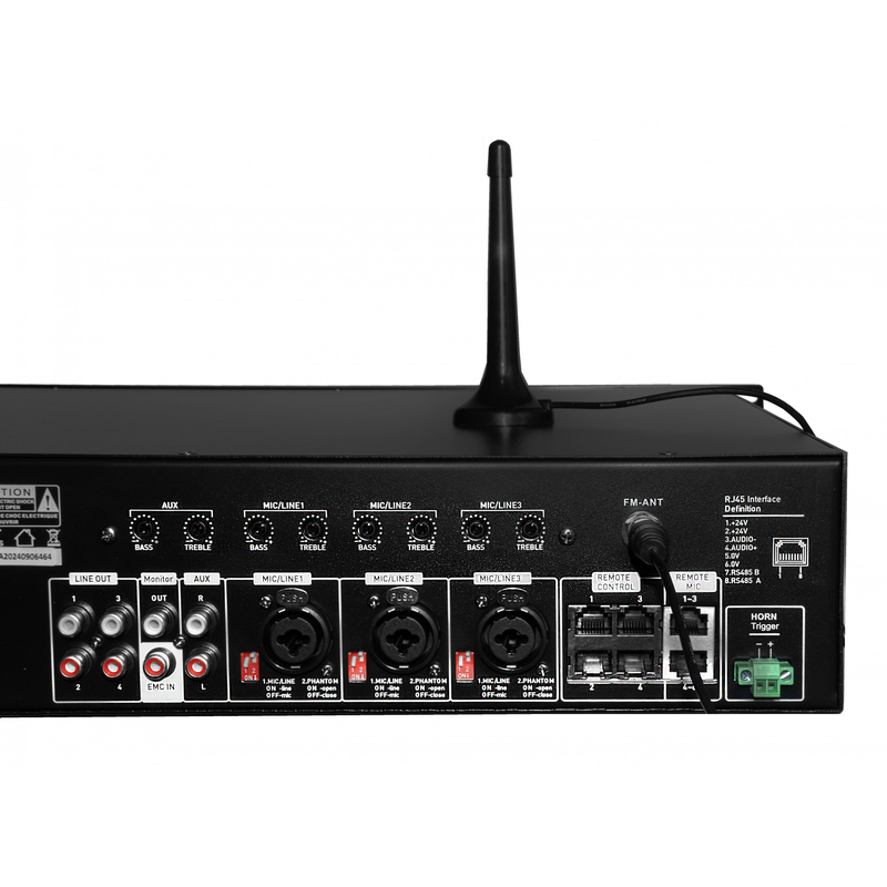 ZZiPP - amplificatore mixer lettore usb/bt/fm da 240w a 4 zone