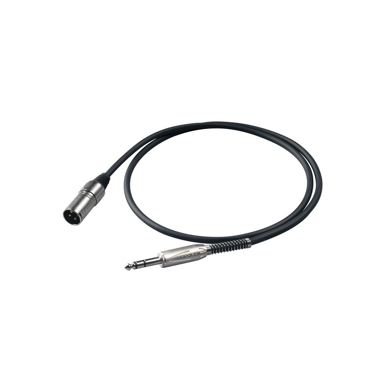 PROEL - Cavo Audio XLR Maschio - Jack Maschio 6.3mm stereo 3 mt.