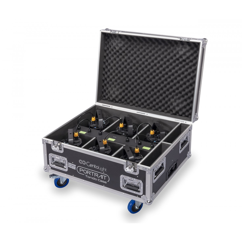 CENTOLIGHT - Set di 6 PAR 6x10W a Batteria IP65 con Flight Case con funzione ricarica