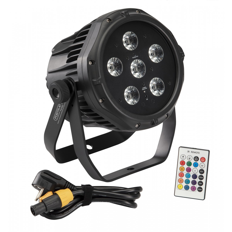 CENTOLIGHT - Set di 6 PAR 6x10W a Batteria IP65 con Flight Case con funzione ricarica